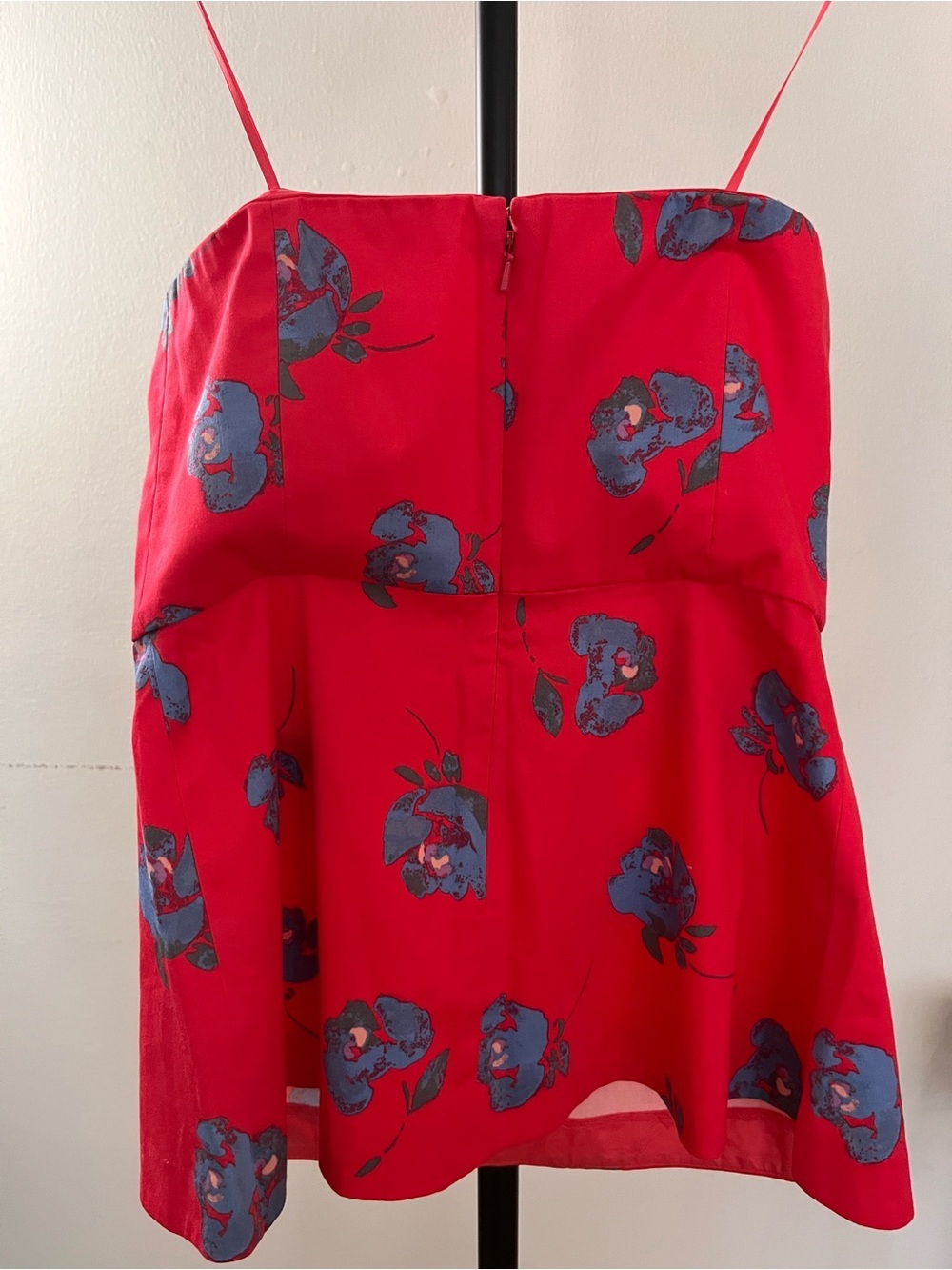 Red Floral Bustier Top - Picture 2 of 3